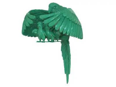 parrot and chicks 3D print model