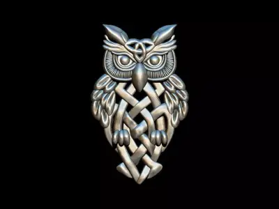 Owl ornaments pendant 3D print model