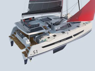 aura 51 Catamaran 3D model