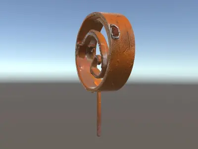 Ornamental Spiral Metalwork Model Pack Low-poly 3D model