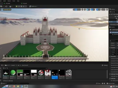 CASTEL FANTASY LOW POLY ready for unreal engine Low-poly 3D model