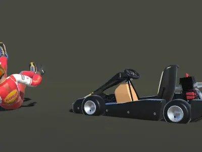 Gokart Actions 3D model