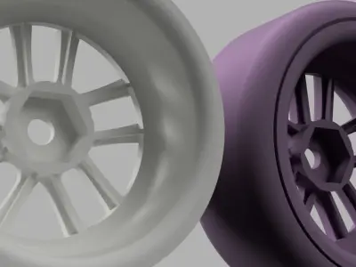 D52mm 12MM HEX RC Wheels Weds Kranze LXZ 3D print model