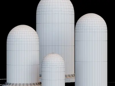 Table decorative LED lamps Nordic modern wood table lamp bedroom 3D model