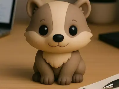 Badger - Kawaii Animals Collection 3D print model