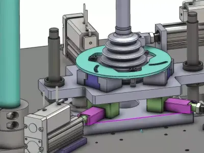 Car Steering Joint Press Assembly Machine 3D CAD Model  3D model