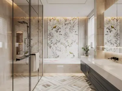 Modern Bathroom 3D Model 3D model