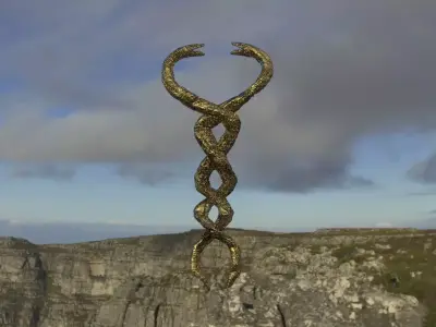 Snakes totem 3D model