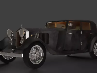 Antiqe car - Game Ready Low Poly Model Low-poly 3D model