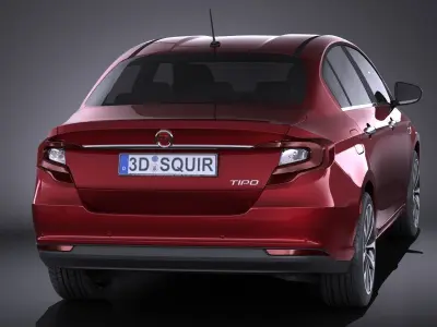 Fiat Tipo 2016 VRAY 3D model