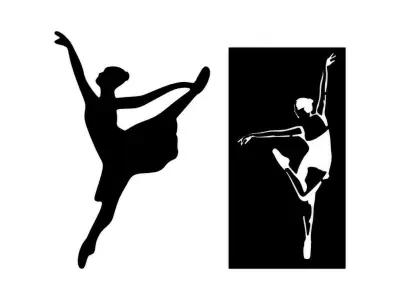 Ballet Girl Wall Mural 3D print model