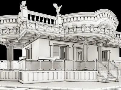 Building facades 3D model