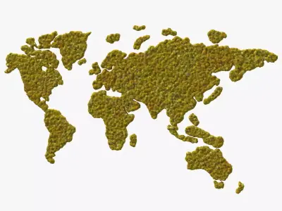 Vertical Garden World Map 3D model