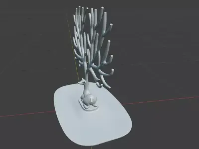 Deer Tree Accessories stand 3D print model