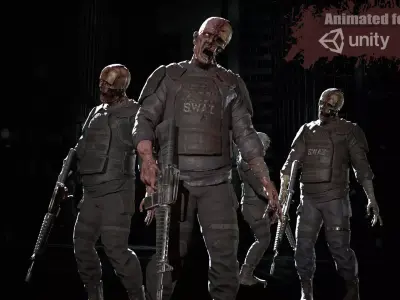 SuperZombie7 Low-poly 3D model