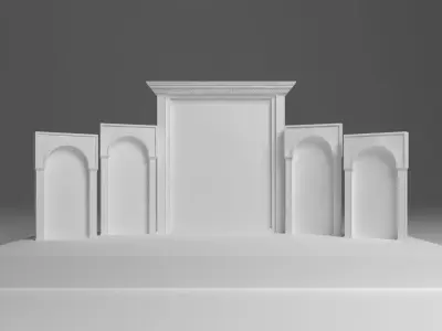 Modern Wedding Stage 3D model purchase
