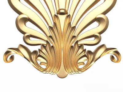 Shell Carved Decoration Low-poly 3D model