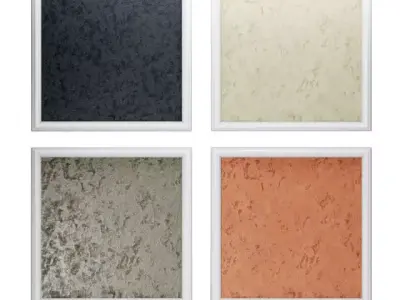 Decorative plaster 4K texture  3D model