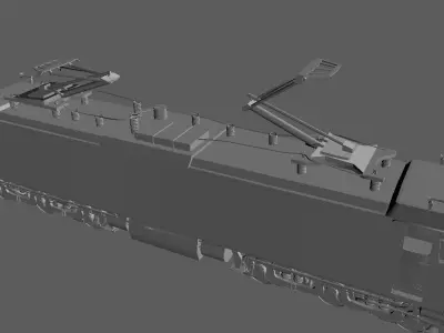 INDIAN TRAIN LOCOMOTIVE DIESEL ENGINE WAP 4 3D MODEL  3D model
