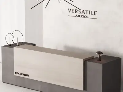 182 office furniture 02 reception desk 02 3D model