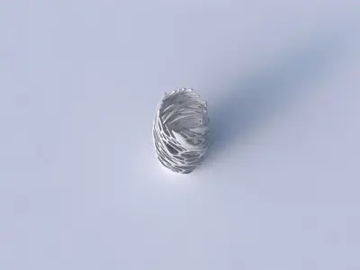 Vase twisted hexagon with cracked and twisted organic lattice 3D print model