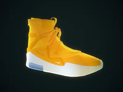  Nike Air Fear of God Amarillo Low-poly 3D model