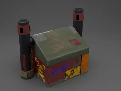 Boiler room Low-poly 3D model purchase