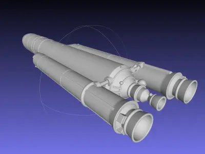 Ariane 5 Rocket Printable Miniature 3D print model
