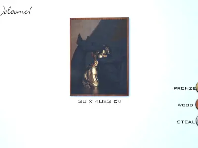 balck dog wall frame 3D model