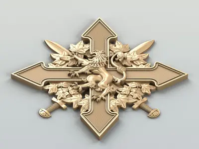 Coat of arms decorative 010 3D model