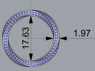 Spiral Pave Diamond Band 3D print model