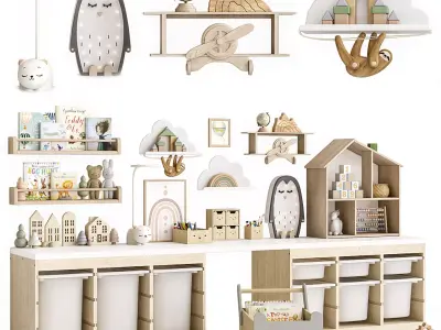 decor and furniture for nursery  3D model purchase