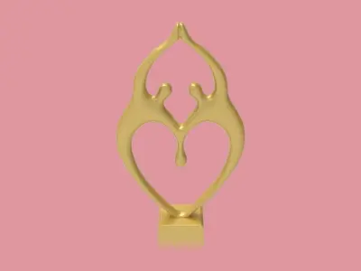 Couple Statue Sculpture 3D print model