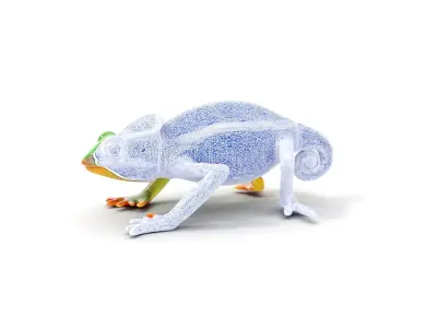 Chameleon Reptile Model Pack for Versatile D Use Low-poly 3D model