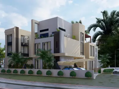 Modern Villa Project A1 3D Model  Plans Renders 3D model