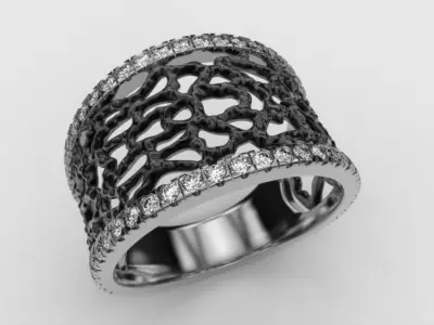 Amorphous ring abstraction 3D print model