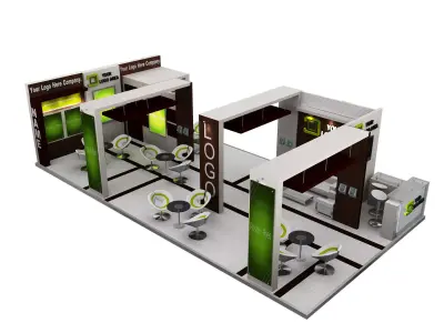  Booth Exhibition Stand a517a  3D model