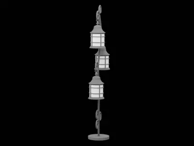 Street Lamp Furniture Low-poly 3D model