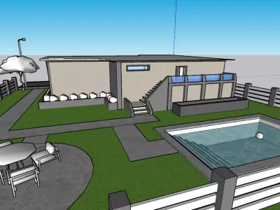 Modern House  3D model get