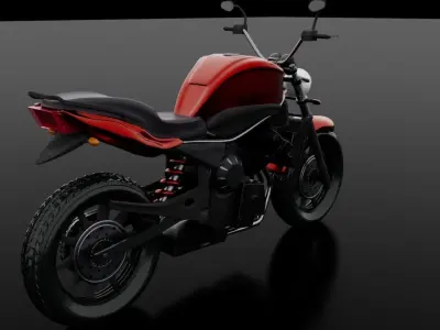 Motor Bike With Texture 3D model