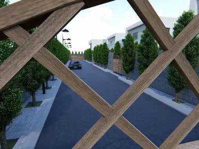 4 villa 2d 3d interior exterior walkthrough 3D model