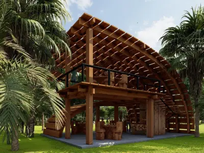 COCOA PAVILION - Ephemeral Architecture Free 3D model