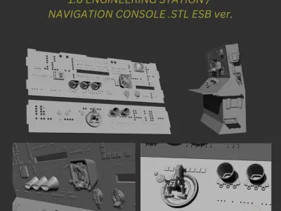 Jazzinc upgrade Millennium Falcon Engineering console 3D model