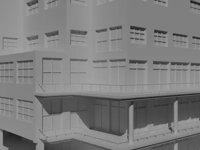 Spur Mall Low-poly 3D model