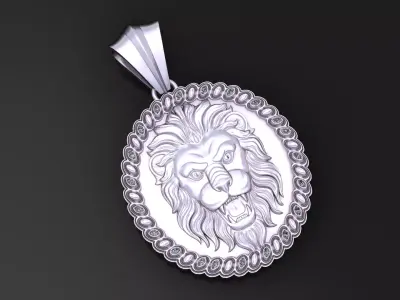Majestic Lion King Medallion  3D print model