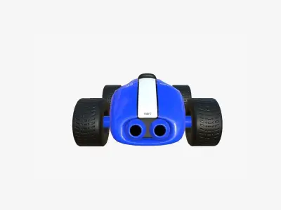 Cartoon Kart F02 Blue - Vehicle Racing Design Low-poly 3D model