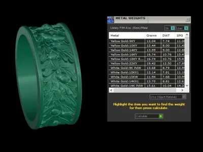 Leaf with Aesthetic Beautiful Patterns Ring 3D print model