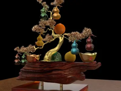 Chinese gourd tree   3D model