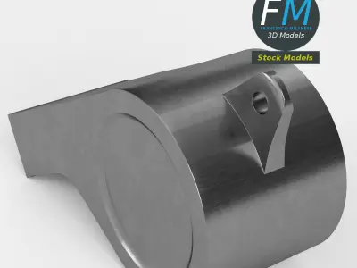 Whistle metal trash can with ball in it 3D model