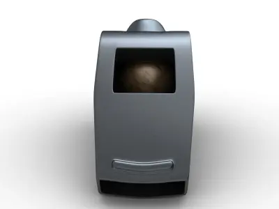 Black Referee Whistle 3D model